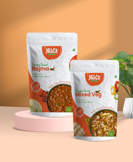 Combo of Rajma and Mixed Veg | Ready To Eat Freeze Dried Instant Meal
