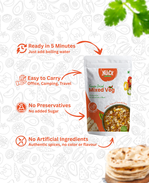 Combo of Dal Makhani and Mixed Veg | Ready To Eat Freeze Dried Instant Meal