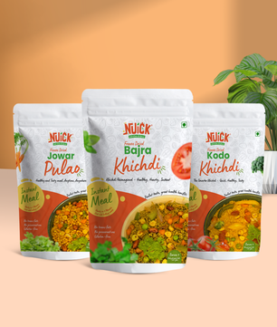Combo of Jowar Pulao, Kodo Khichdi and Bajra Khichdi | Freeze Dried Ready To Eat Instant Meal