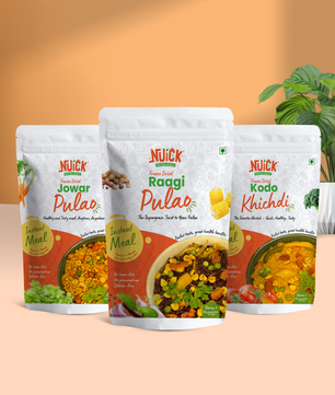 Combo of Jowar Pulao, Kodo Khichdi, and Ragi Pulao | Freeze Dried Ready To Eat Instant Meal