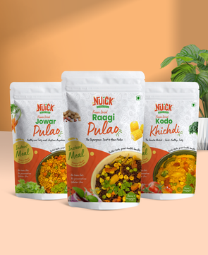 Combo of Jowar Pulao, Kodo Khichdi, and Ragi Pulao | Freeze Dried Ready To Eat Instant Meal