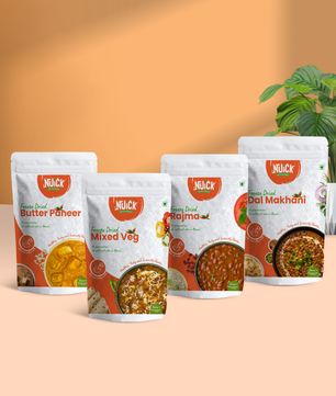 Combo of Dal Makhani, Rajma, Butter Paneer, Mixed Veg | Ready To Eat Freeze Dried Instant Meal