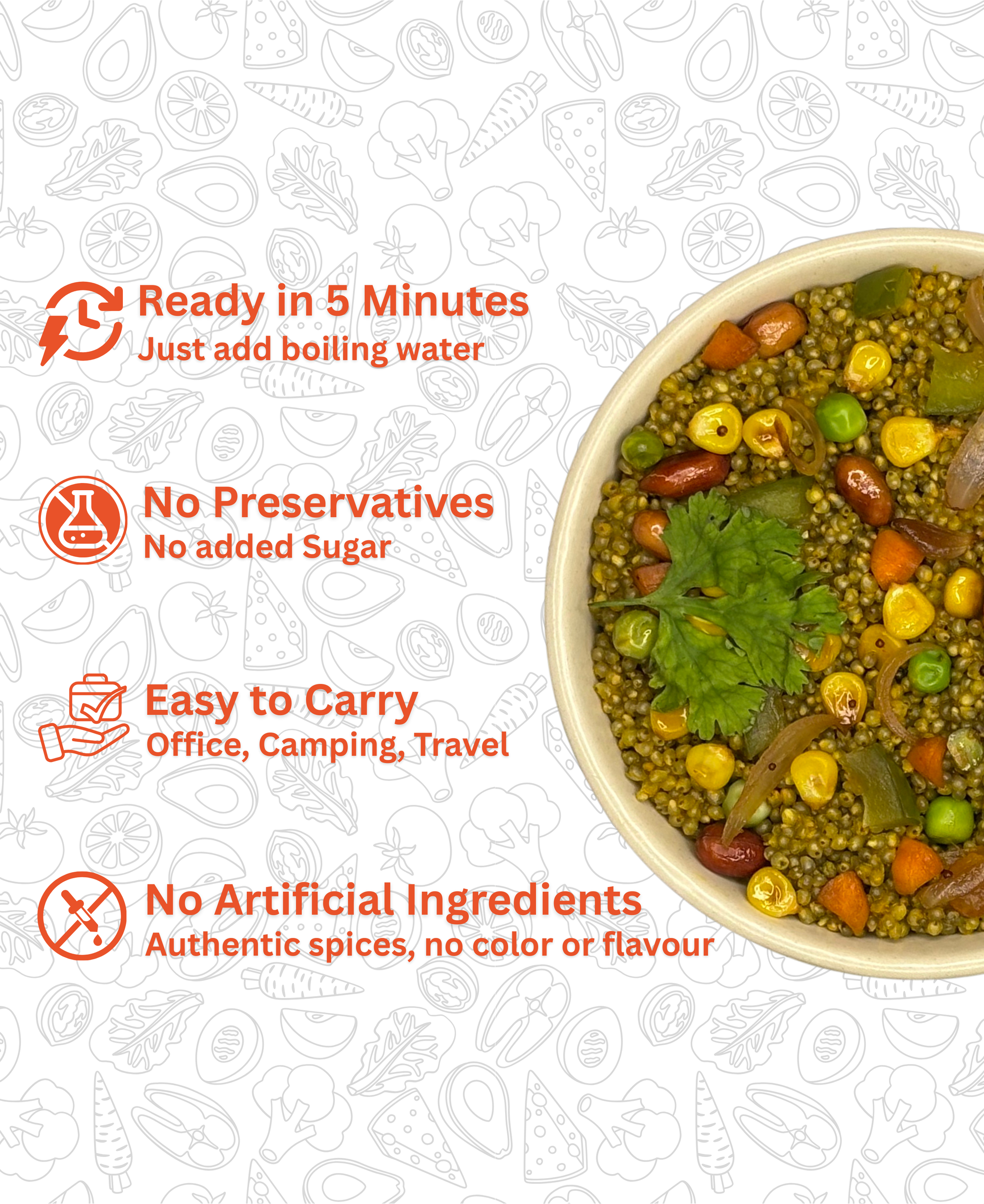Bajra Khichdi | Millet based Freeze Dried Ready To Eat Instant Meal