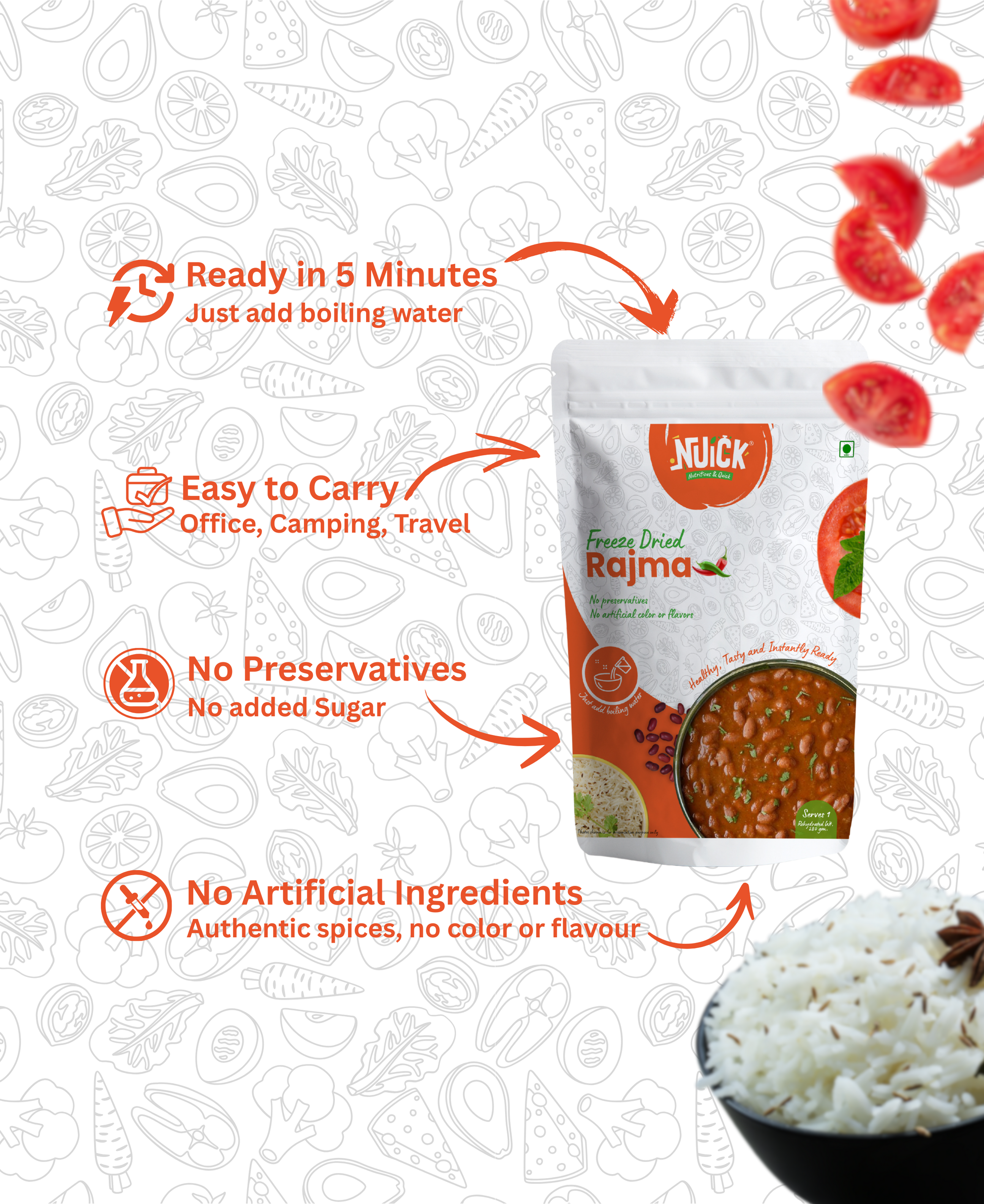 RAJMA | Ready To Eat Freeze Dried Instant Meal
